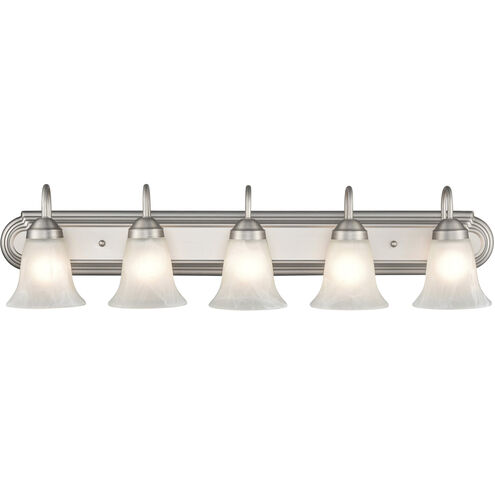 Compana 5 Light 36 inch Satin Nickel Bathroom Vanity Light Wall Light